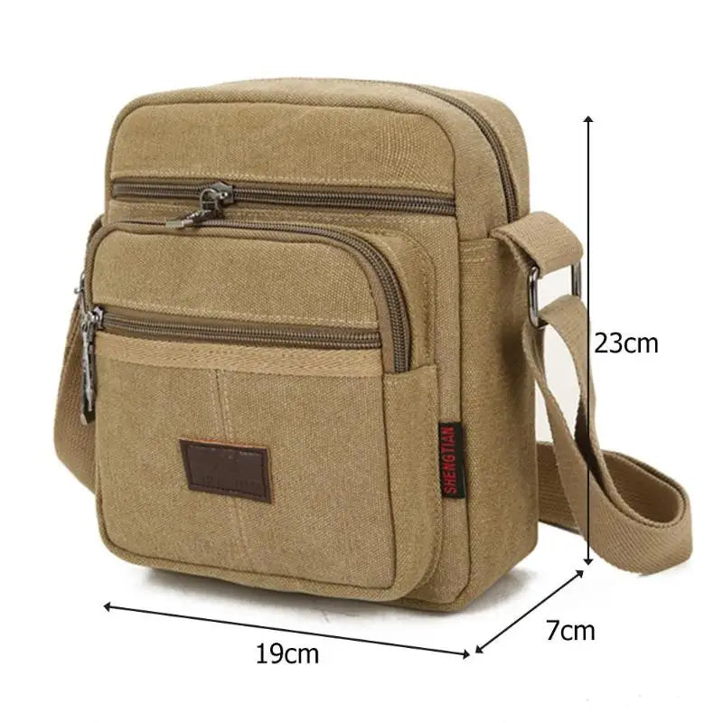 Retro Style Men's Canvas Messenger and Crossbody Satchel Bag