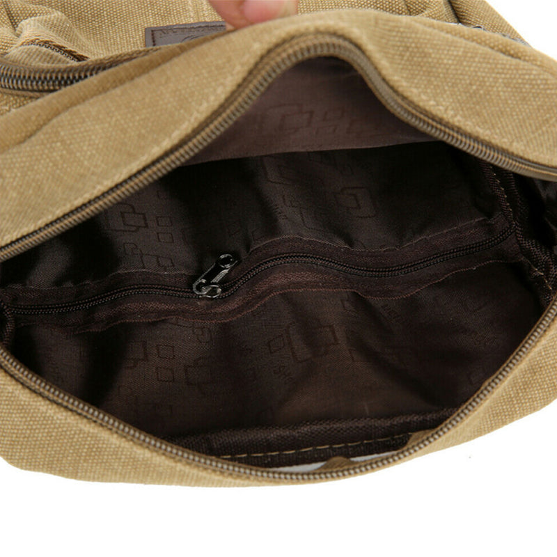 Retro Style Men's Canvas Messenger and Crossbody Satchel Bag
