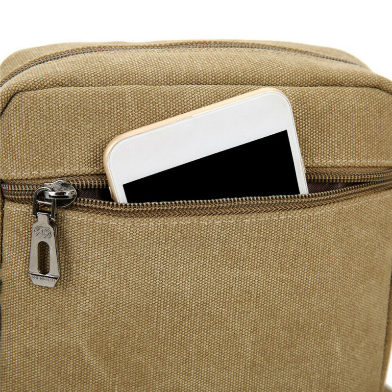 Retro Style Men's Canvas Messenger and Crossbody Satchel Bag
