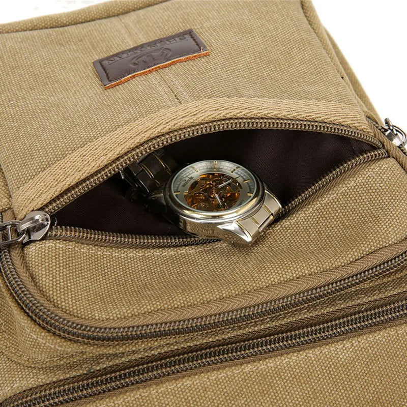 Retro Style Men's Canvas Messenger and Crossbody Satchel Bag