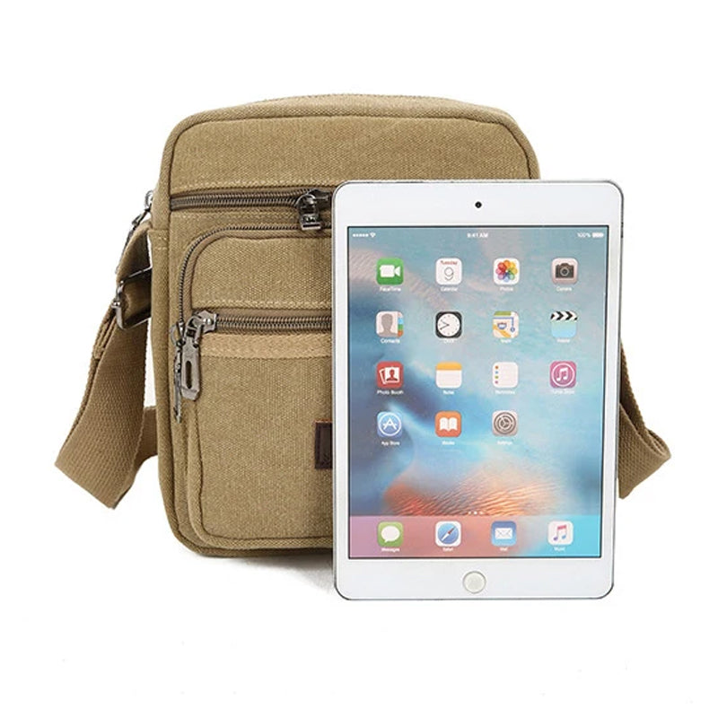 Retro Style Men's Canvas Messenger and Crossbody Satchel Bag