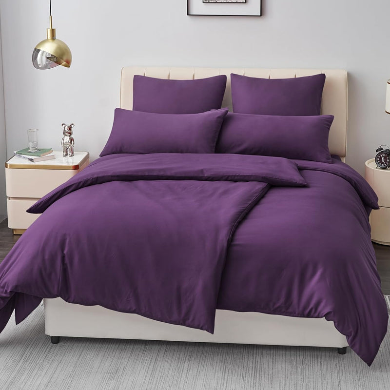 2000TC Washed Cotton Quilt Doona Duvet Cover and Pillowcase Set