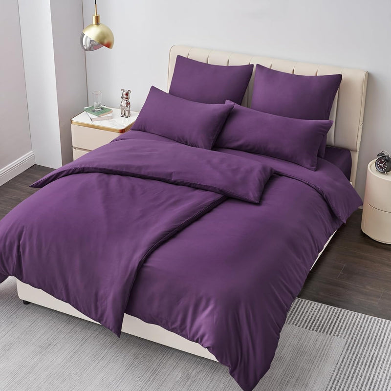 2000TC Washed Cotton Quilt Doona Duvet Cover and Pillowcase Set