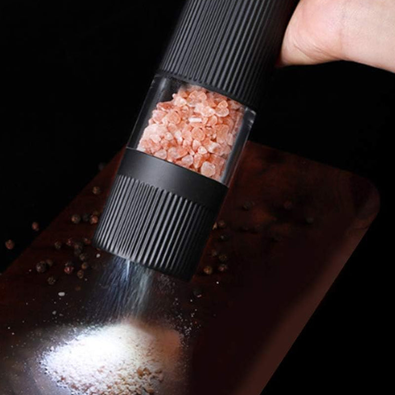 One-Hand Electric Salt Grinder and Pepper Mill with LED Light- Battery Operated