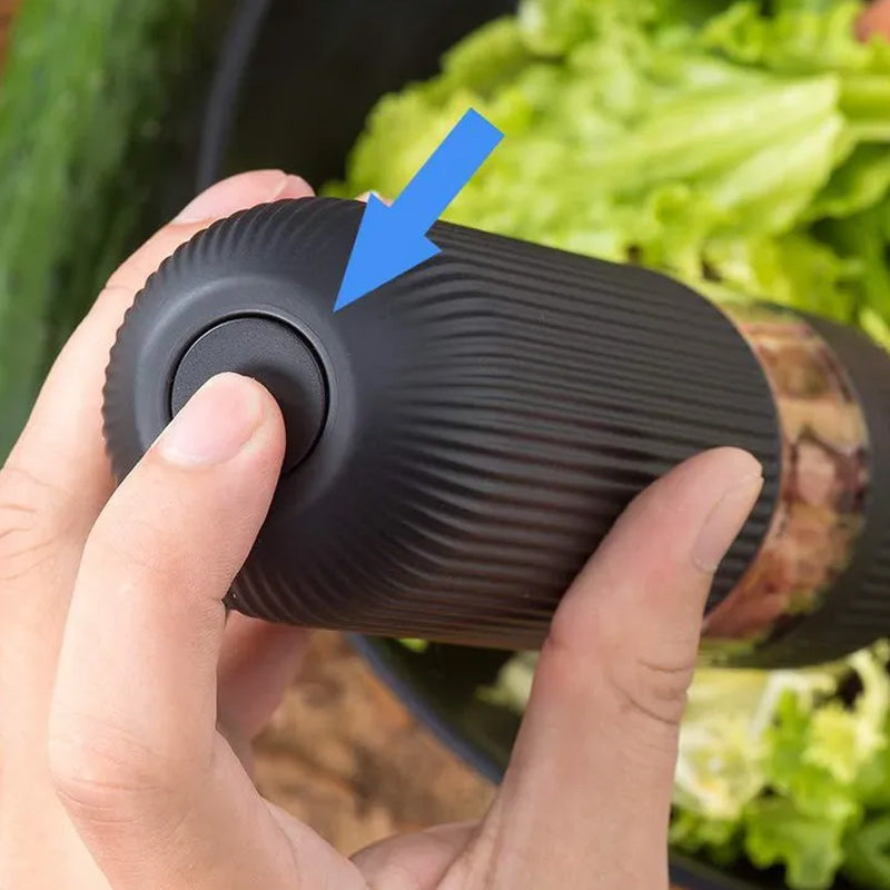 One-Hand Electric Salt Grinder and Pepper Mill with LED Light- Battery Operated