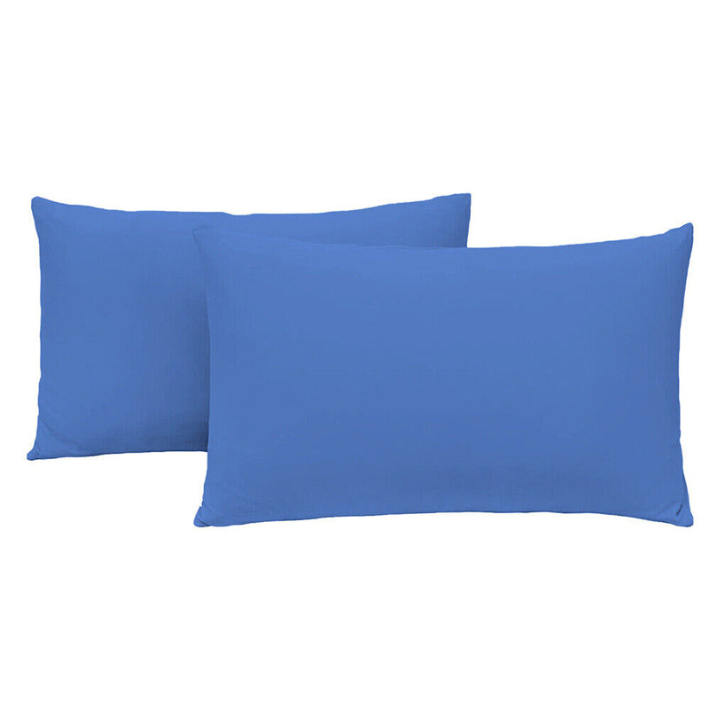 King/Queen Size Set of 2 Envelope Enclosure Solid Color Microfiber Pillowcases