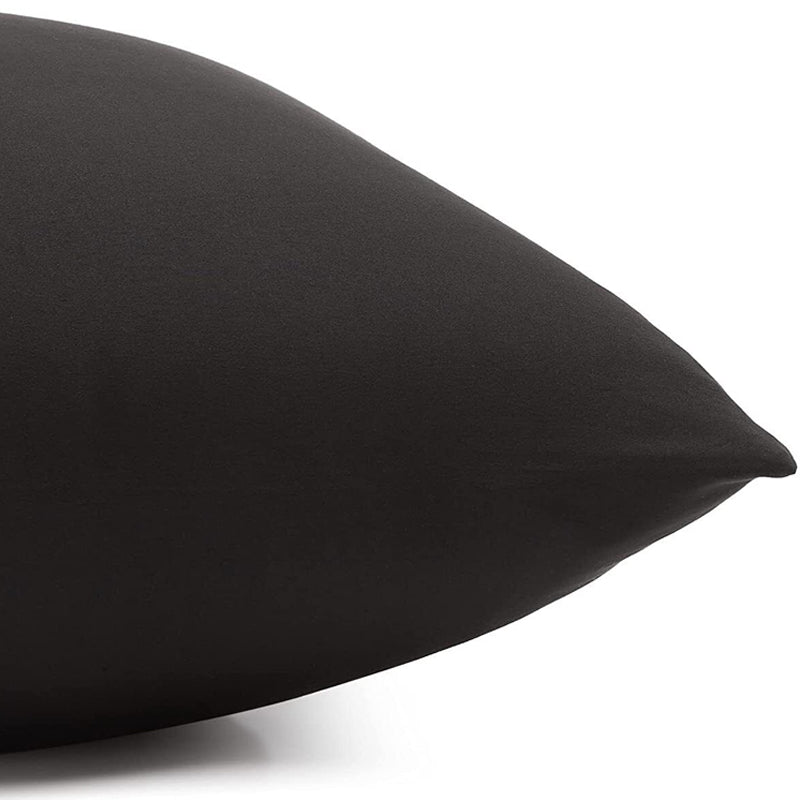 King/Queen Size Set of 2 Envelope Enclosure Solid Color Microfiber Pillowcases