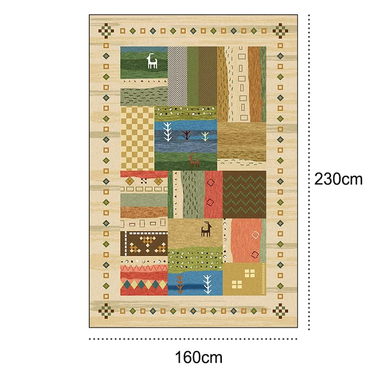 Easy to Clean Floor Carpet Rug with Non-Slip Backing in Circle/Square
