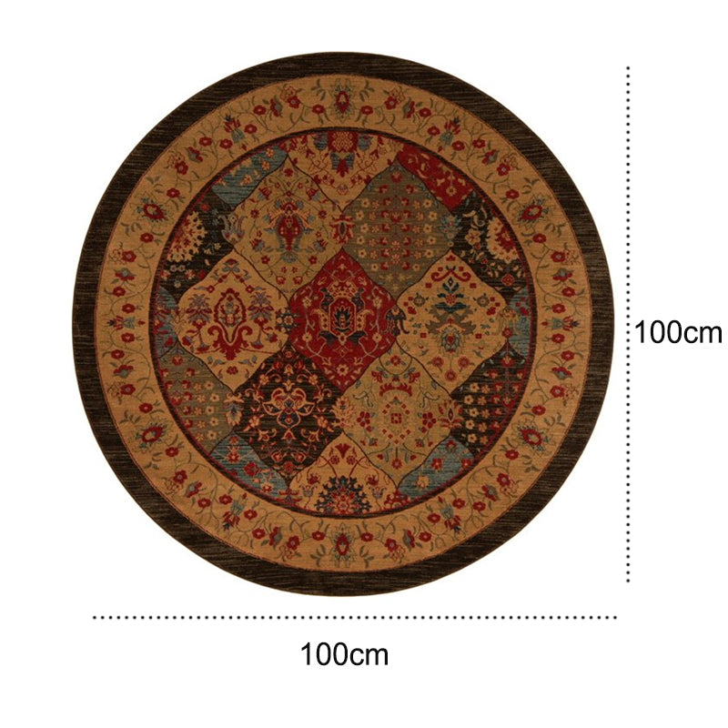 Easy to Clean Floor Carpet Rug with Non-Slip Backing in Circle/Square