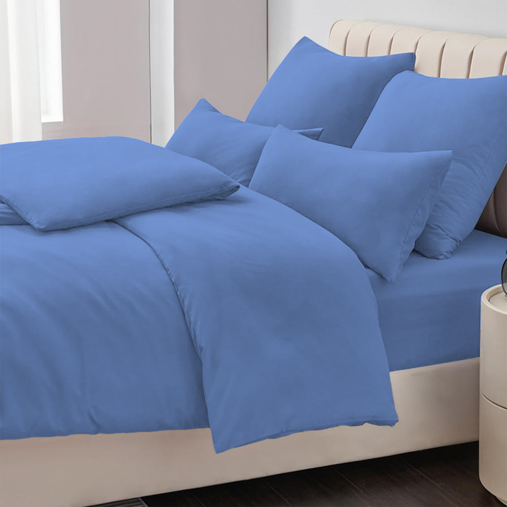 2000TC Washed Cotton Quilt Doona Duvet Cover and Pillowcase Set