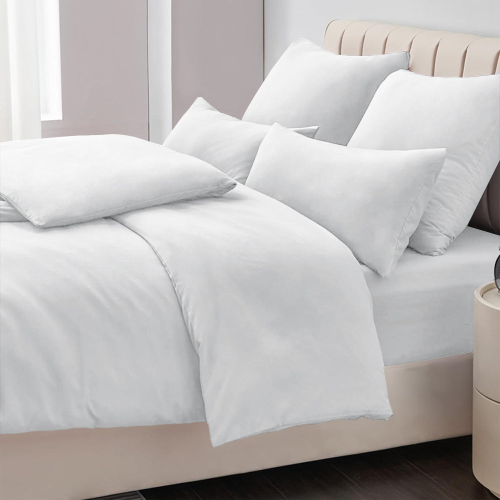 2000TC Washed Cotton Quilt Doona Duvet Cover and Pillowcase Set