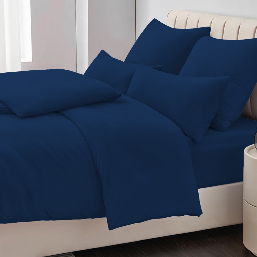 2000TC Washed Cotton Quilt Doona Duvet Cover and Pillowcase Set