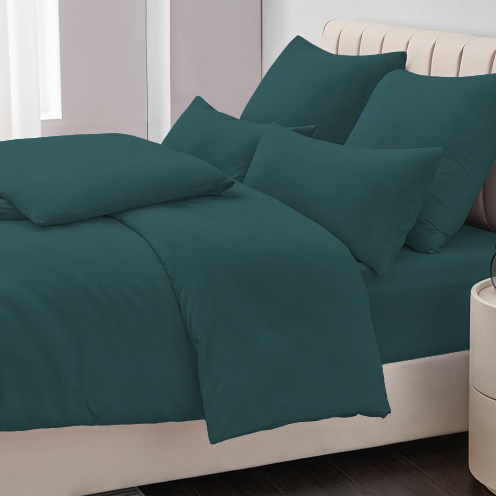 2000TC Washed Cotton Quilt Doona Duvet Cover and Pillowcase Set