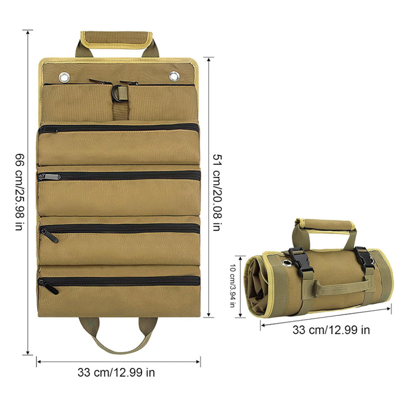 Large Capacity Waterproof Foldable Roll Tool Bag