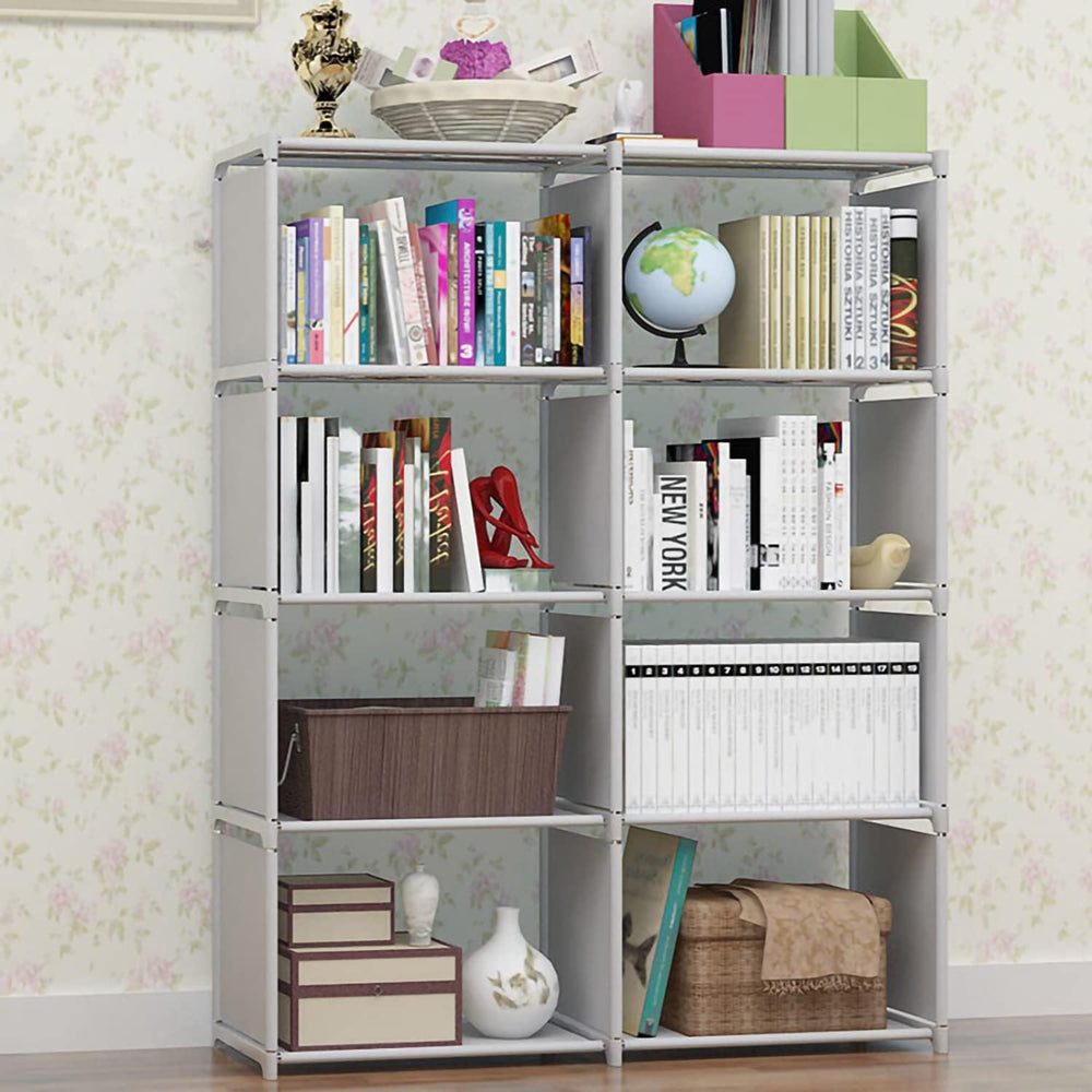STORFEX 8-Grid Assembled Bookshelves Storage Rack