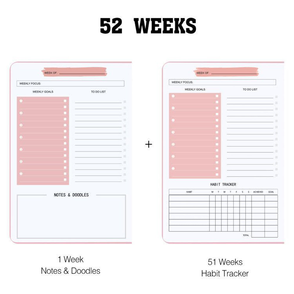 A5 To Do List Weekly Goals Notebook