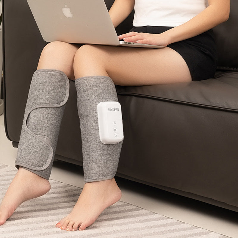 Cordless Heated Air Compression Personal Foot and Calf Massager- USB Rechargeable