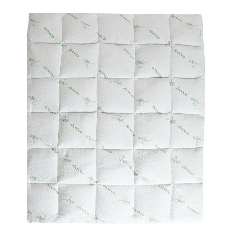 Thick and Breathable Natural Bamboo Mattress Topper Soft Quilted Bed Protector