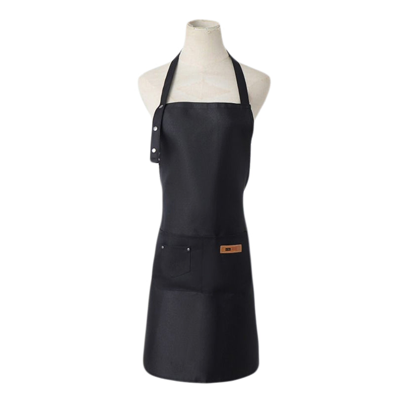 Washable Canvas Butcher and Server Kitchen Cooking Apron Café Uniform Apron with Pockets