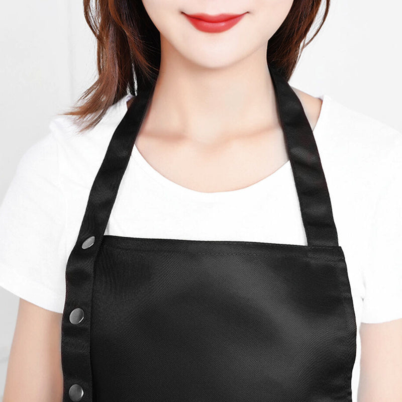 Washable Canvas Butcher and Server Kitchen Cooking Apron Café Uniform Apron with Pockets