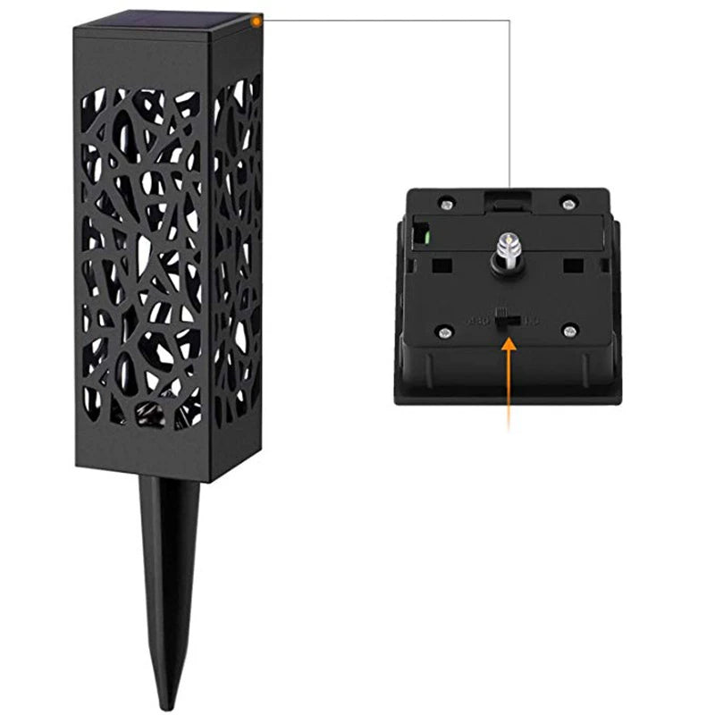Pack of 4 Cool White Waterproof LED Garden Stake Sensor Ground Lights- Solar Powered