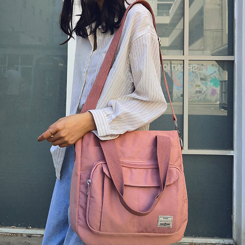 Large Capacity Multi-Compartment Women's Everyday Crossbody Messenger Handbag
