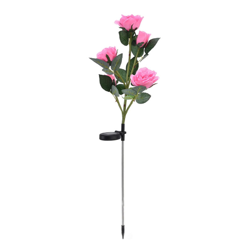 75cm Long Stemmed Garden Rose Decorative Outdoor Garden Flower Light- Solar Powered