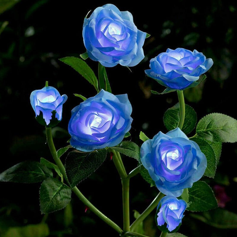 75cm Long Stemmed Garden Rose Decorative Outdoor Garden Flower Light- Solar Powered