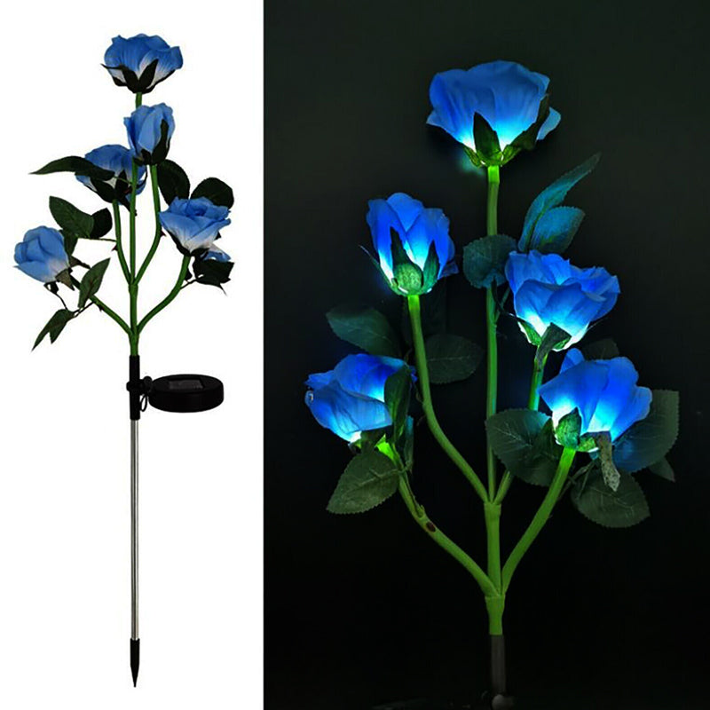 75cm Long Stemmed Garden Rose Decorative Outdoor Garden Flower Light- Solar Powered