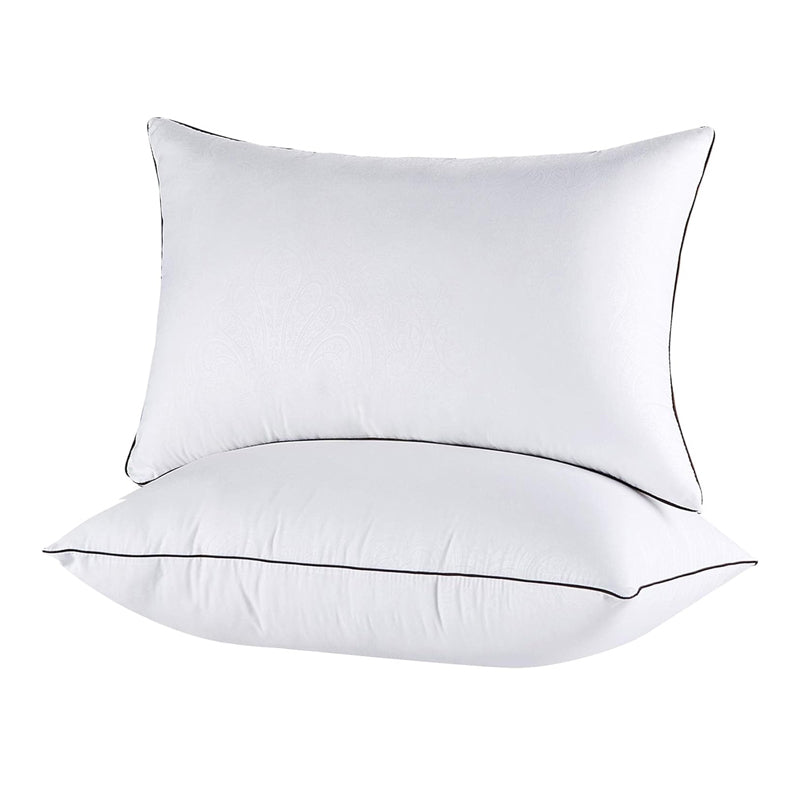 Pack of 2 Hotel Quality Comfortable and Washable High Support Medium Firm Pillows
