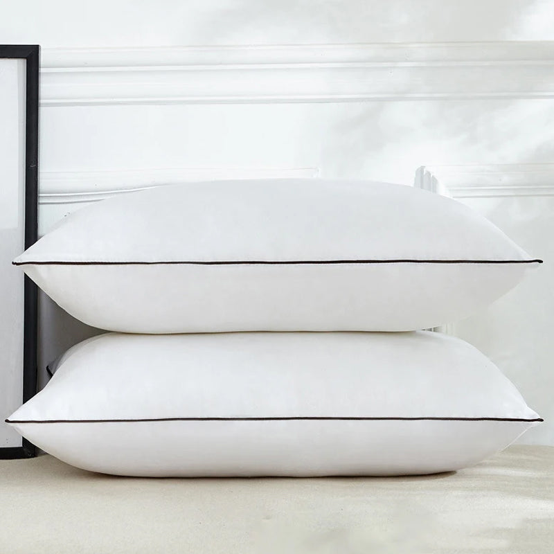 Pack of 2 Hotel Quality Comfortable and Washable High Support Medium Firm Pillows