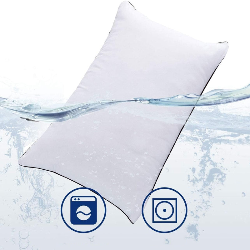 Pack of 2 Hotel Quality Comfortable and Washable High Support Medium Firm Pillows