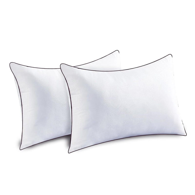 Pack of 2 Hotel Quality Comfortable and Washable High Support Medium Firm Pillows