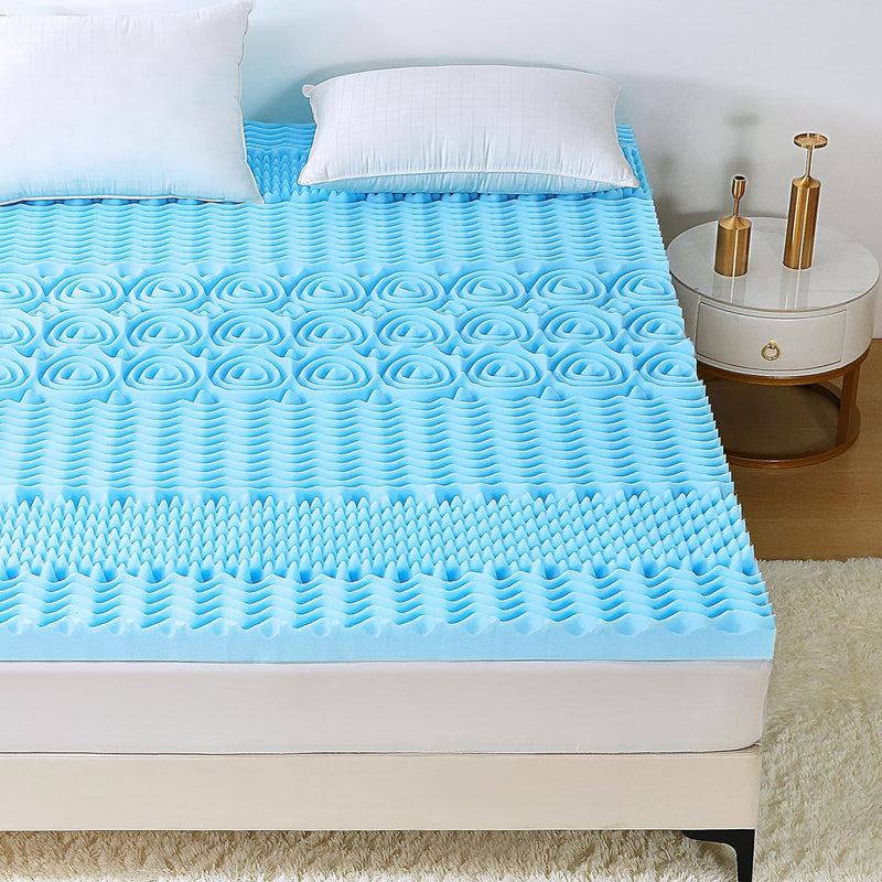 7-Zone Cool Gel Memory Mattress Support Bedding - Available in 5cm and 8cm Thickness