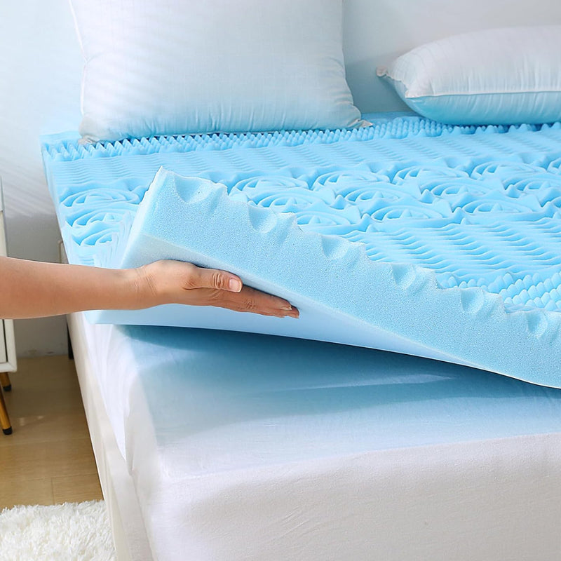 7-Zone Cool Gel Memory Mattress Support Bedding - Available in 5cm and 8cm Thickness