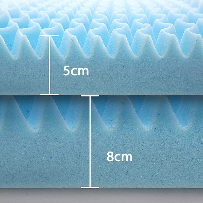 7-Zone Cool Gel Memory Mattress Support Bedding - Available in 5cm and 8cm Thickness