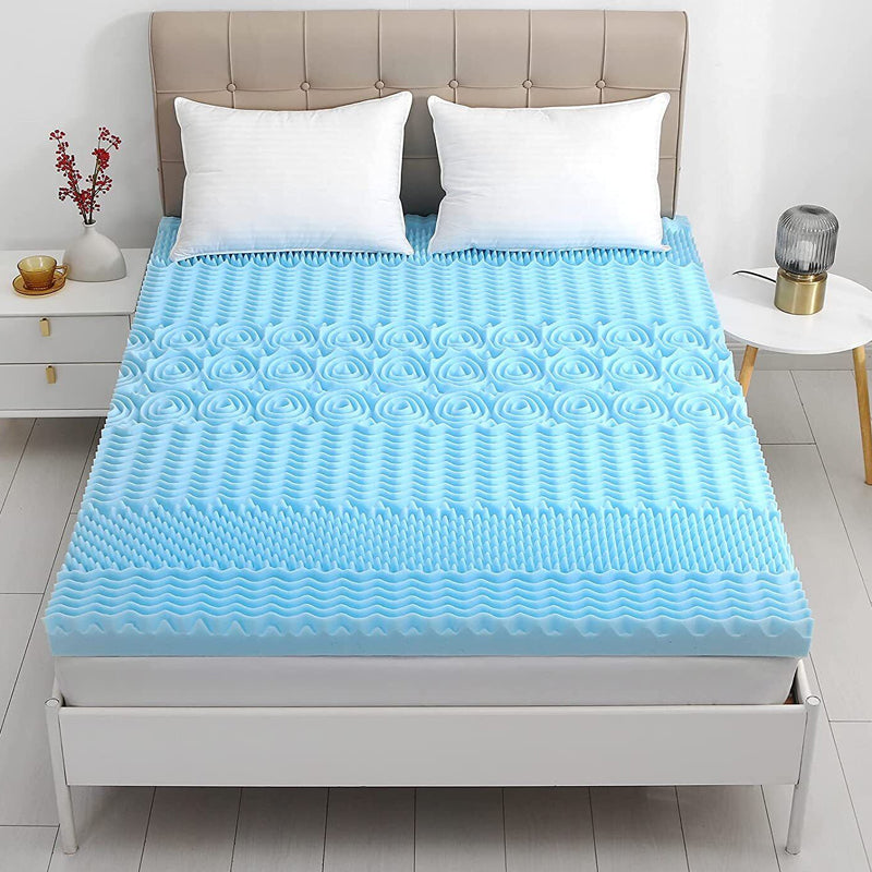 7-Zone Cool Gel Memory Mattress Support Bedding - Available in 5cm and 8cm Thickness