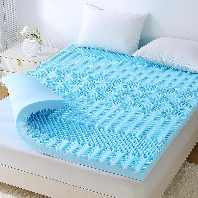 7-Zone Cool Gel Memory Mattress Support Bedding - Available in 5cm and 8cm Thickness