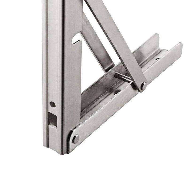 150kg Load Heavy-Duty Stainless-Steel Folding Table Bracket Shelf Bench