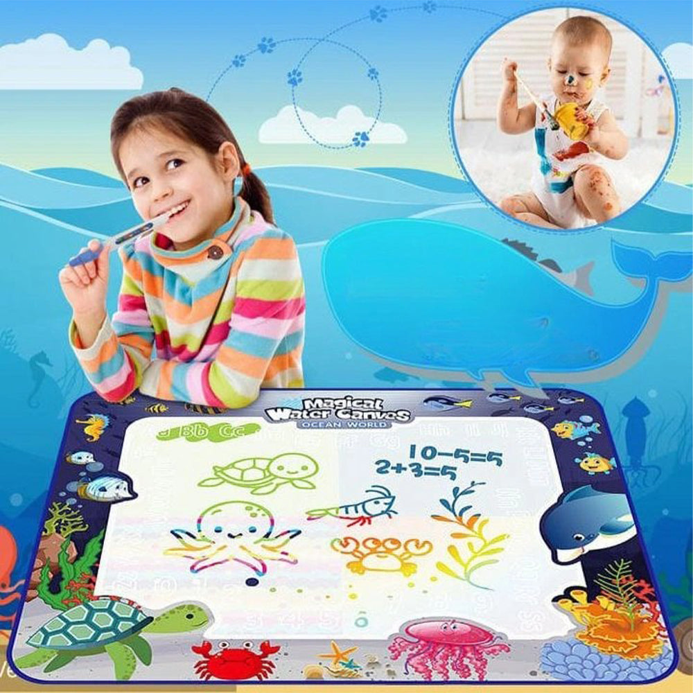 Reusable Mess Free Aqua Magic Doodle Mat Educational Toy for Kids