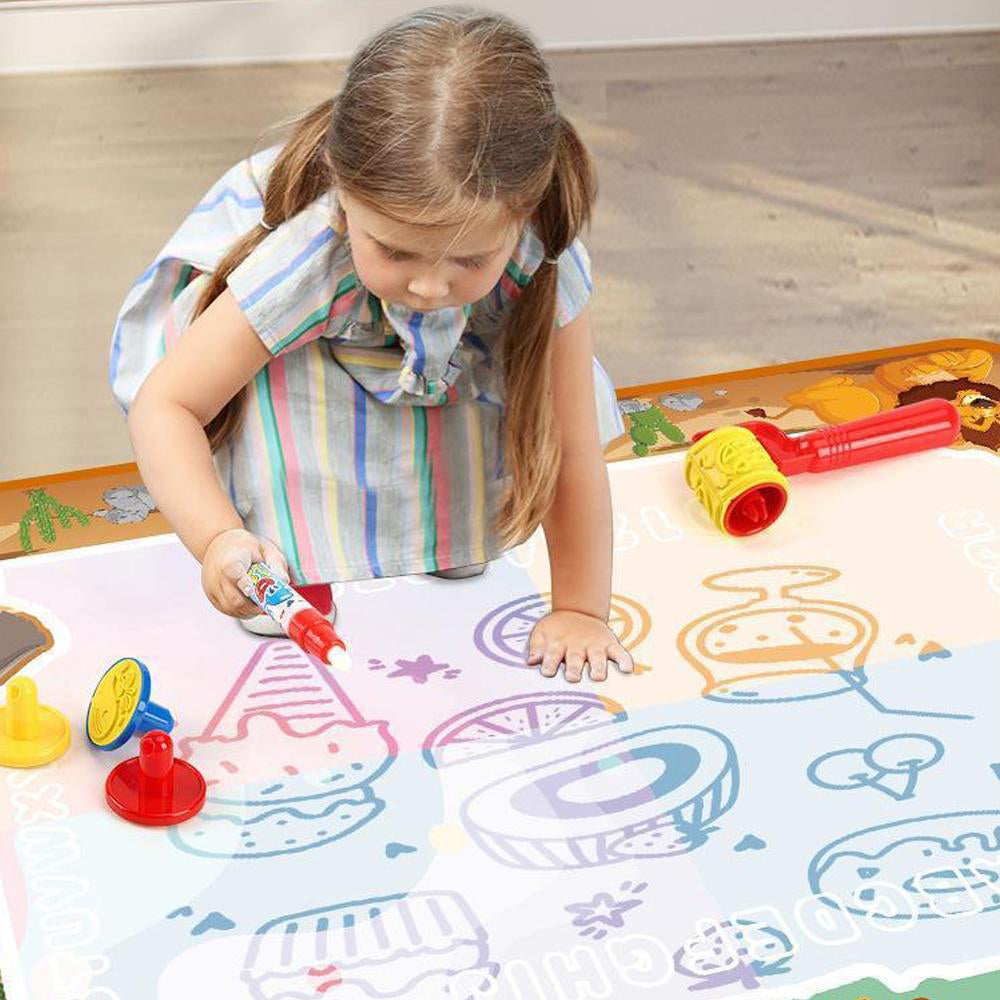 Reusable Mess Free Aqua Magic Doodle Mat Educational Toy for Kids