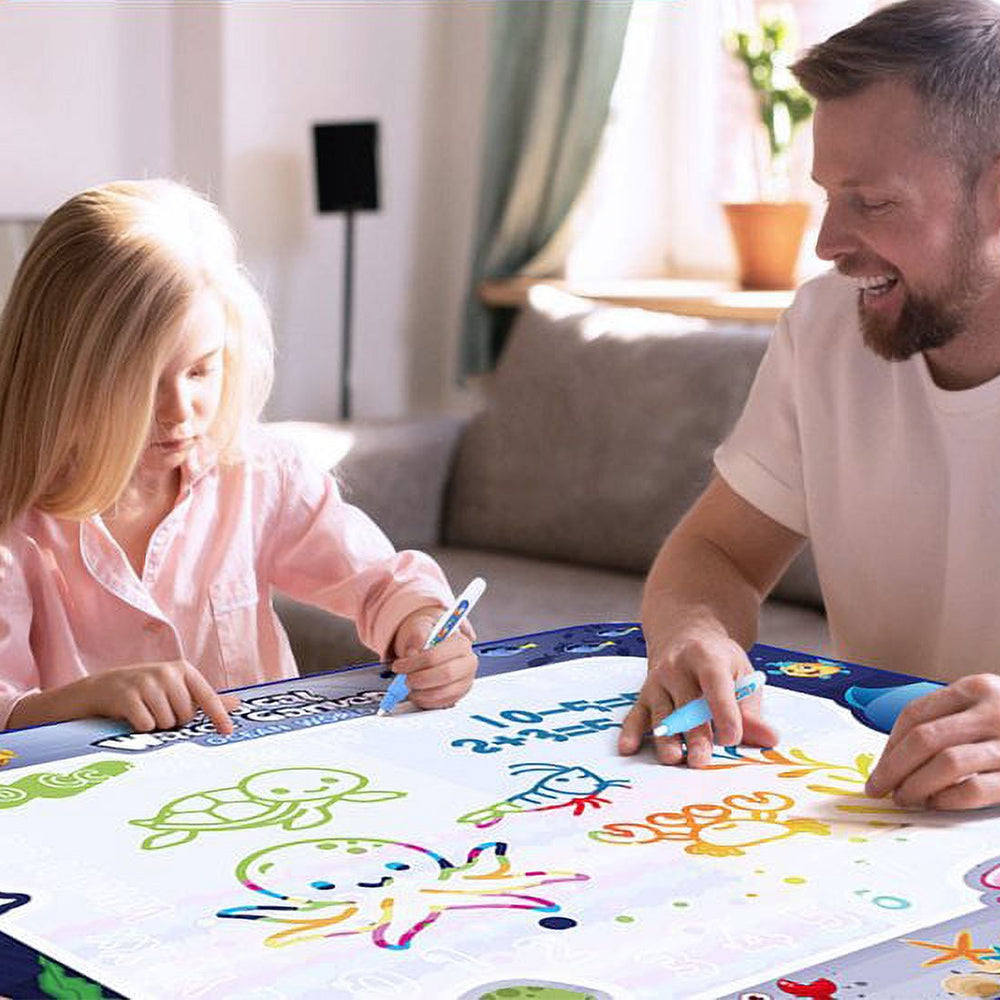 Reusable Mess Free Aqua Magic Doodle Mat Educational Toy for Kids