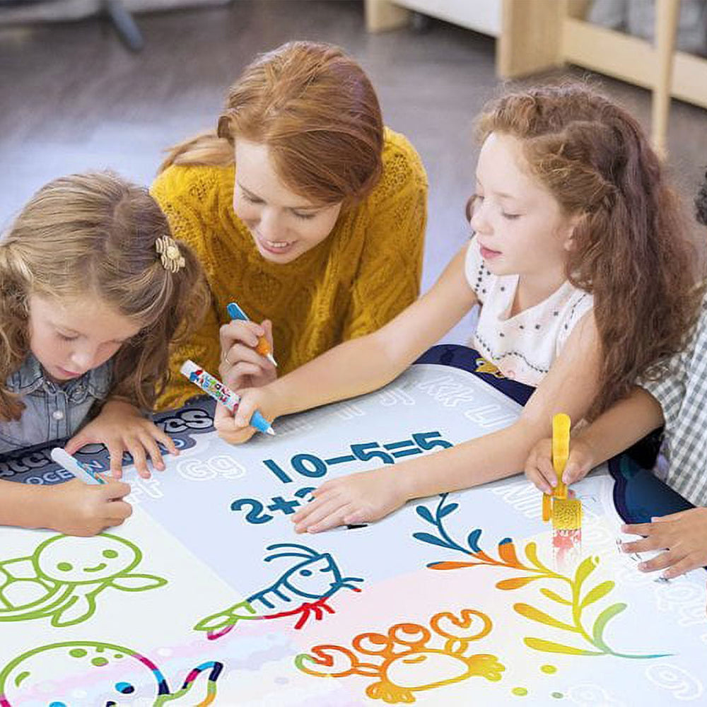 Reusable Mess Free Aqua Magic Doodle Mat Educational Toy for Kids