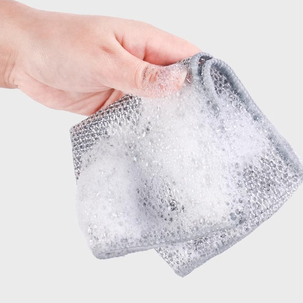 5/10pcs Non-stick Oil-free Mesh Wire Dishwashing Cloth For Kitchen Stove Dishwashing And Pot Washing