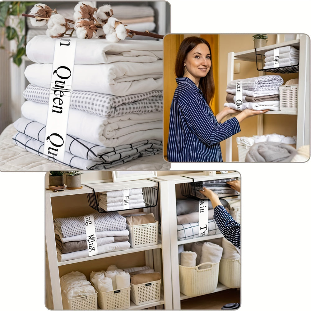 4 Piece All Sizes Elastic Bed Sheet Organizer Straps Closet Organization