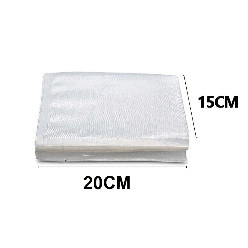 100pcs Clear Food Grade Pre-Cut Food Saver Vacuum Sealer Bags