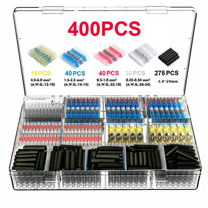 Waterproof Terminals Solder Seal Sleeve Heat Shrink Butt Wire Connectors