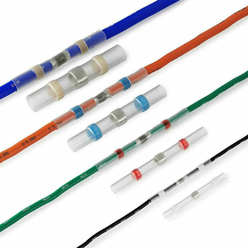 Waterproof Terminals Solder Seal Sleeve Heat Shrink Butt Wire Connectors