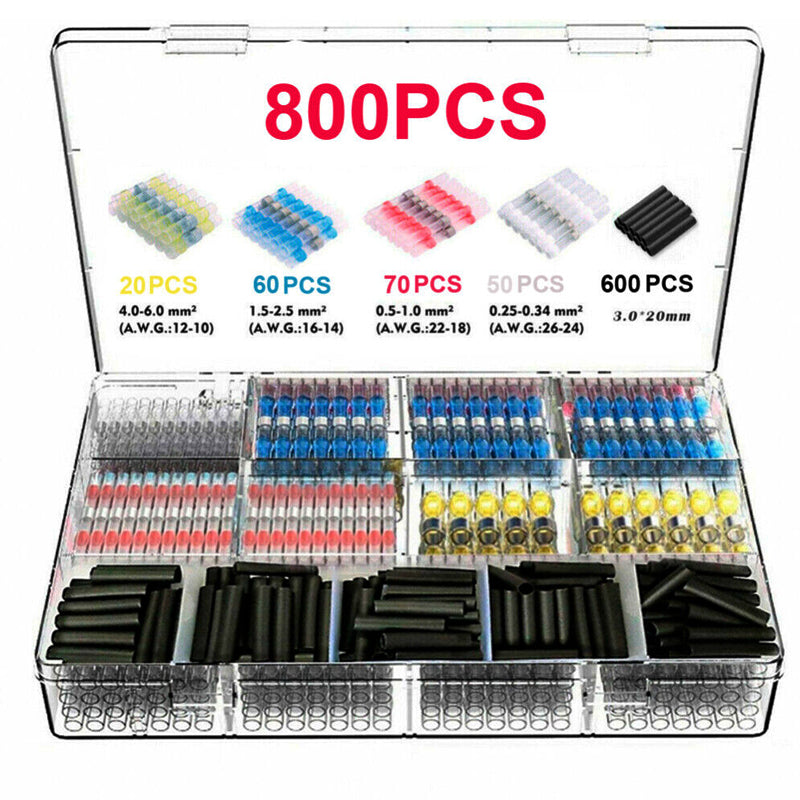 Waterproof Terminals Solder Seal Sleeve Heat Shrink Butt Wire Connectors