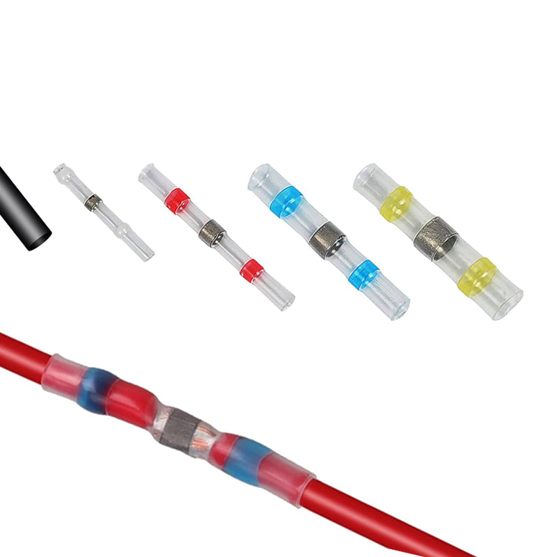 Waterproof Terminals Solder Seal Sleeve Heat Shrink Butt Wire Connectors
